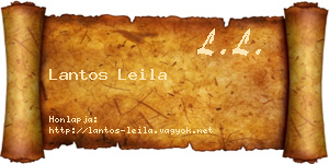 Lantos Leila névjegykártya